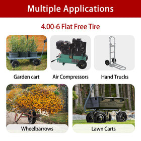 LTNICER yard and garden wagon tire for multiple outdoor tasks