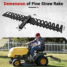LTSEAME landscape rake tines closeup showing sturdy steel design for heavy debris