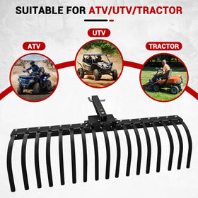 LTSEAME landscape rake wide coverage aids efficient debris removal