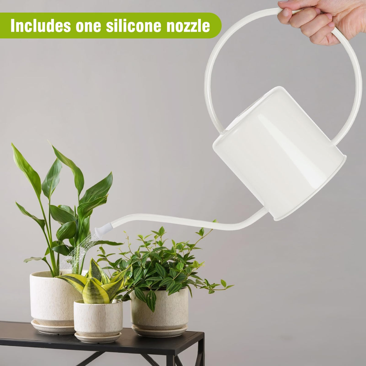 LTSUMI 50oz capacity with long spout reaches tight spaces without spills.