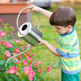 LTSUMI silicone nozzle included for gentle watering of delicate plants.
