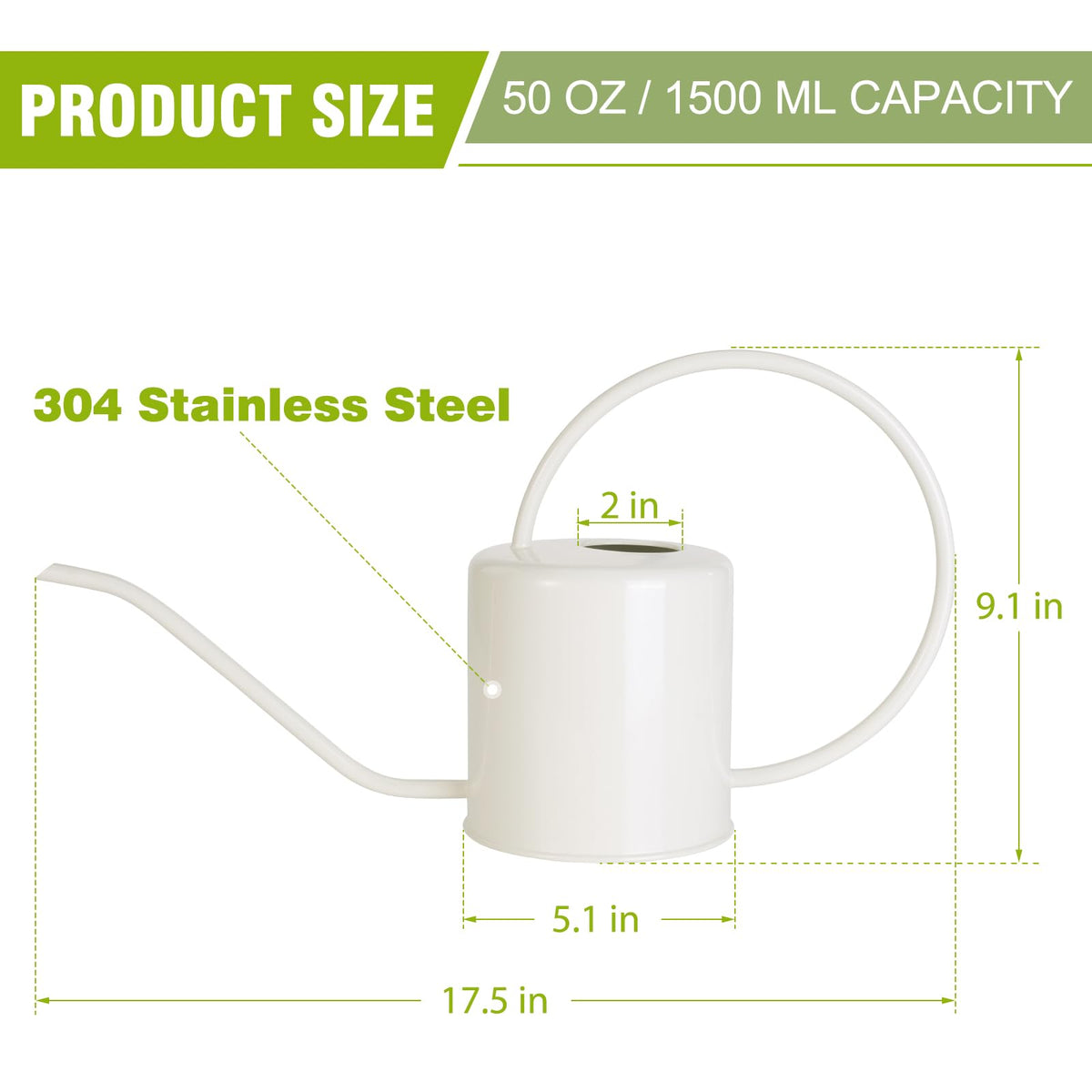 LTSUMI ergonomic handle ensures comfortable grip during plant watering sessions.