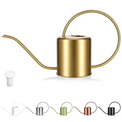 LTSUMI plant watering can gold long spout for precise indoor watering.