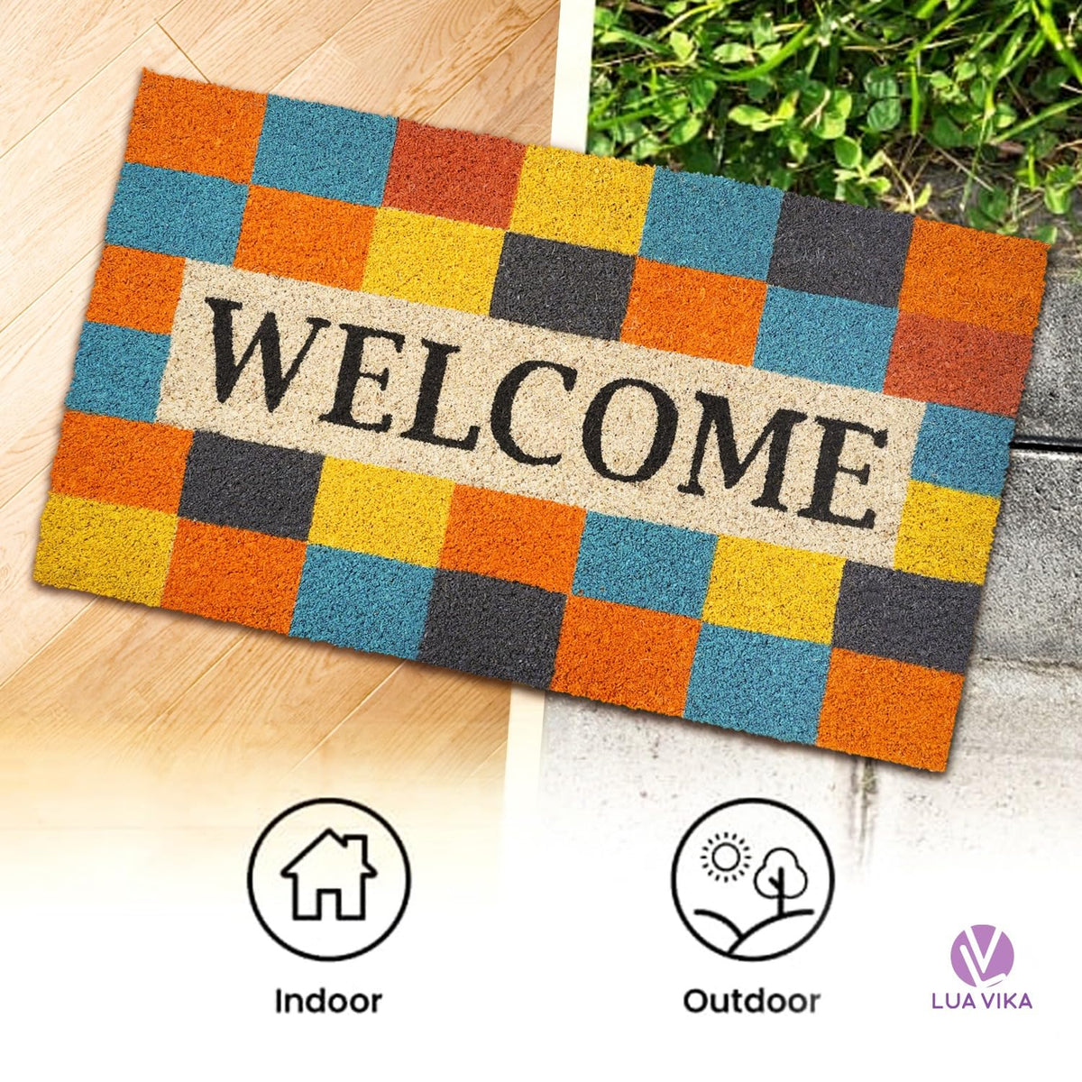 LUA VIKA coir outdoor mat designed for heavy-duty daily use