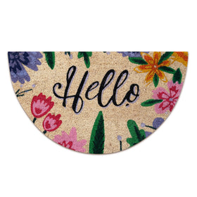 LUA VIKA coir door mat Welcome design adds color while keeping floors clean.
