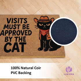 LUA VIKA coir doormat cat-approved humor adds charm