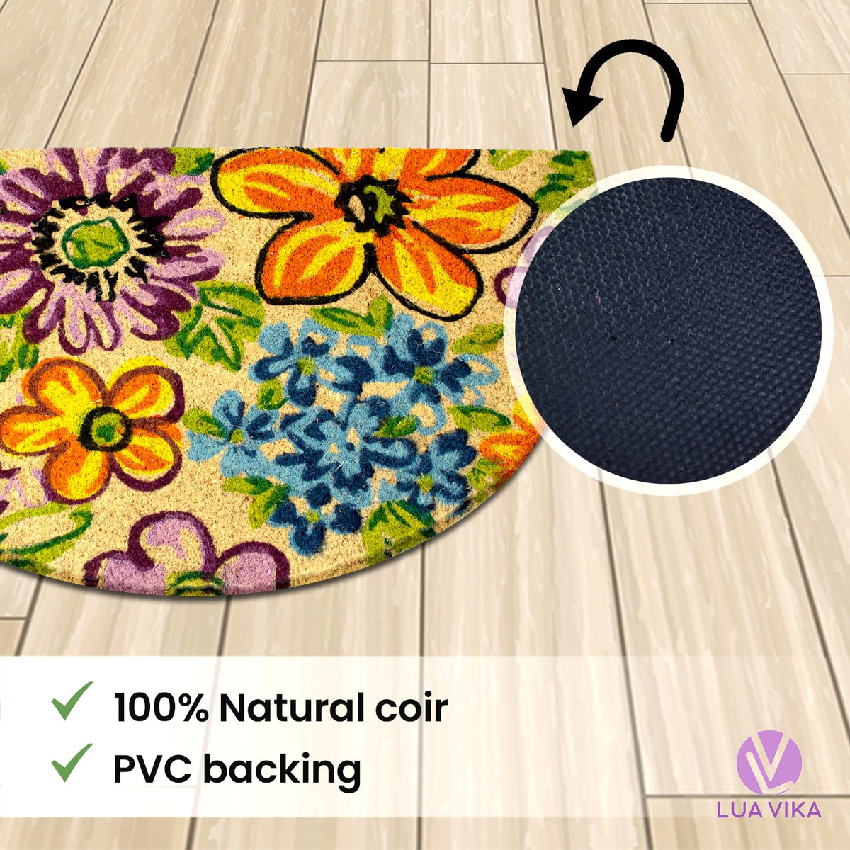 Lua Vika doormat is easy to clean by shaking or brushing.