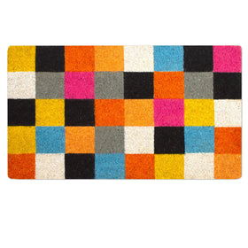 LUA VIKA coir doormat 16x27.5 inches suits indoor and outdoor entrances.