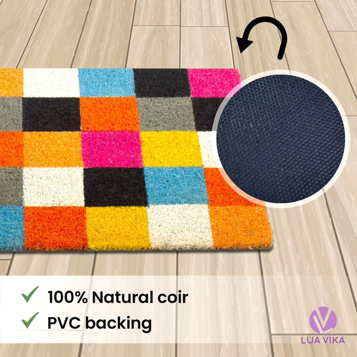 LUA VIKA easy-to-clean mat shakes out dirt quickly.