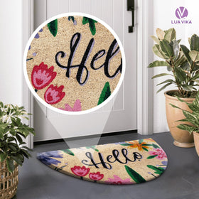 LUA VIKA half-circle doormat front door highlights shape and outdoor durability.