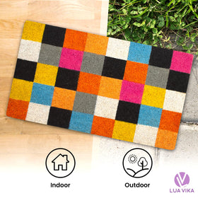 LUA VIKA heavy-duty coir doormat withstands high-traffic entryways.