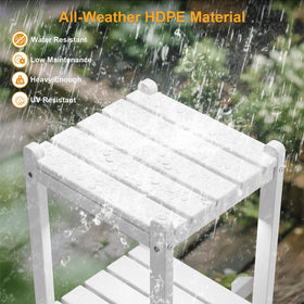 LUBITTE outdoor side table arrives ready-to-assemble with simple steps