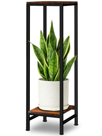 LUBORN 41-inch tall plant stand front view for sturdy indoor display.