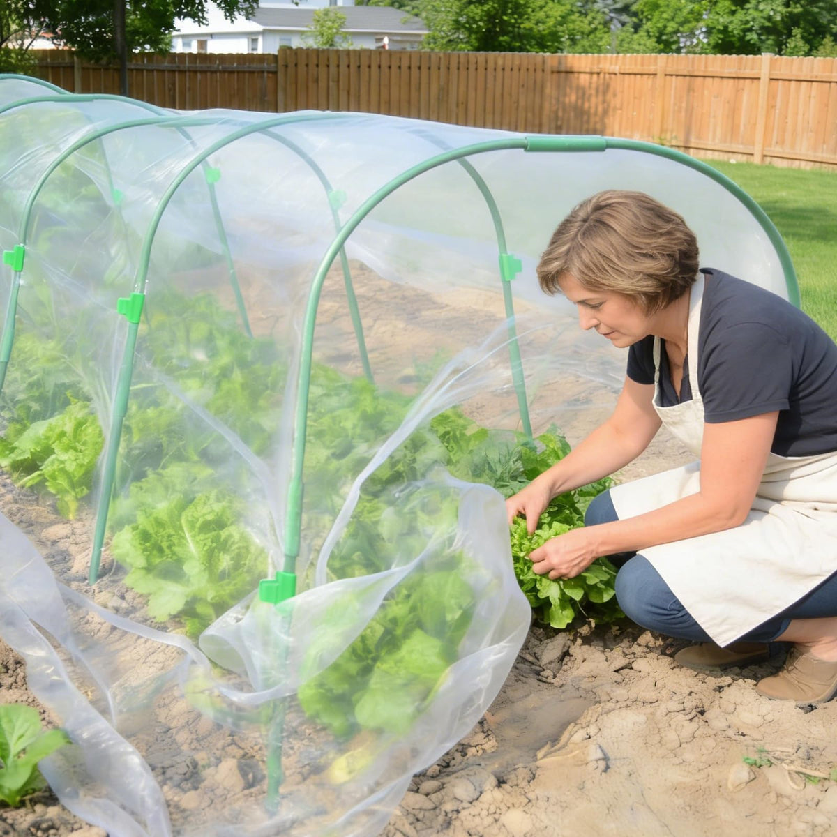 LUBORN clips securely fasten netting to hoops for stable coverage.