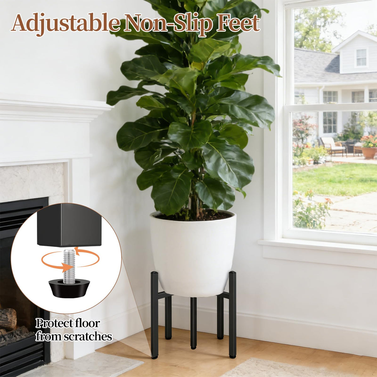LUBORN patio ready stand enables easy outdoor plant arrangement