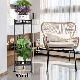 Luborn 30in plant stand front view emphasizing balanced two-tier layout for corner placement