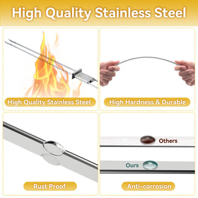 Lucalda skewers with smooth surface for easy cleaning