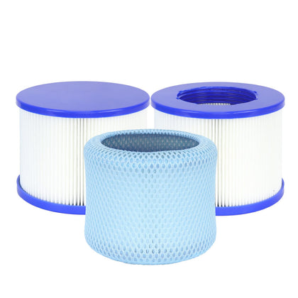 Lucasou 60% denser filter front view shows dense pleats for clearer spa water.