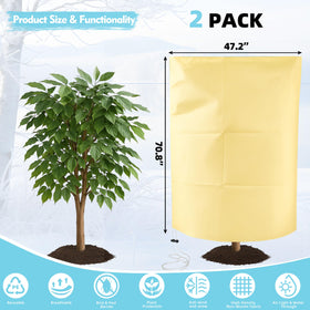 lucdnc cover features a zipper and drawstring for quick on-off around plant bases.