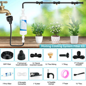 lucdnc easy-install misting kit for DIY outdoor setups.