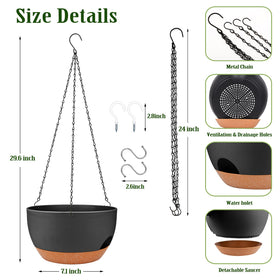 Lucieblessdesign two-pack hanging planters maximize space for thriving plants