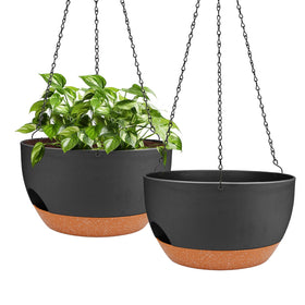 Lucieblessdesign 12-inch self-watering hanging planter ready for indoor or outdoor use