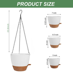 Lucieblessdesign hanging planter 5-inch white fits small herbs and succulents with style.