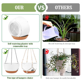 Lucieblessdesign hanging planter drainage holes promote healthy root growth.