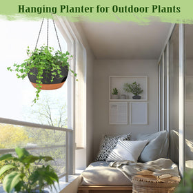 Lucieblessdesign 12-inch planter suits vines, ferns, and blooming varieties