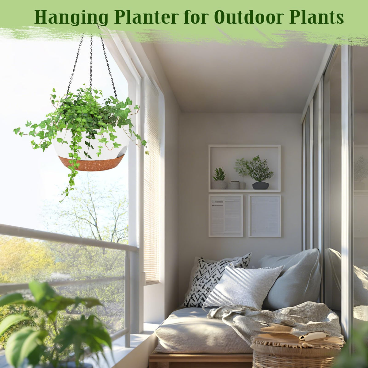 Lucieblessdesign plant hanger setup shown for balcony garden.