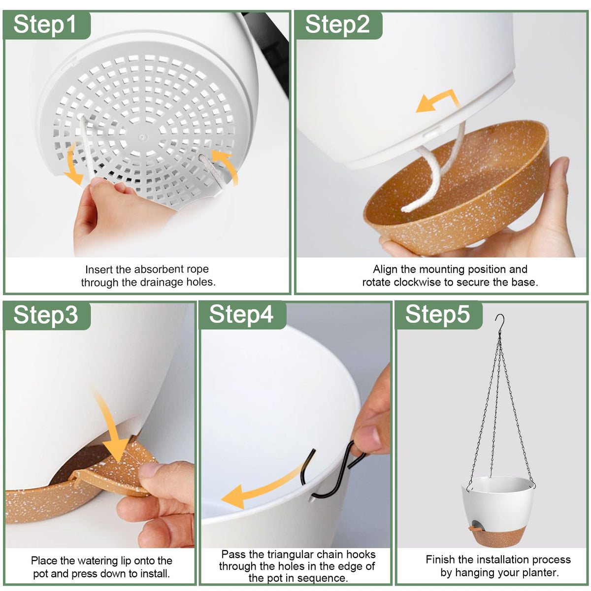 Lucieblessdesign self-watering tray planter white keeps plants hydrated during trips.