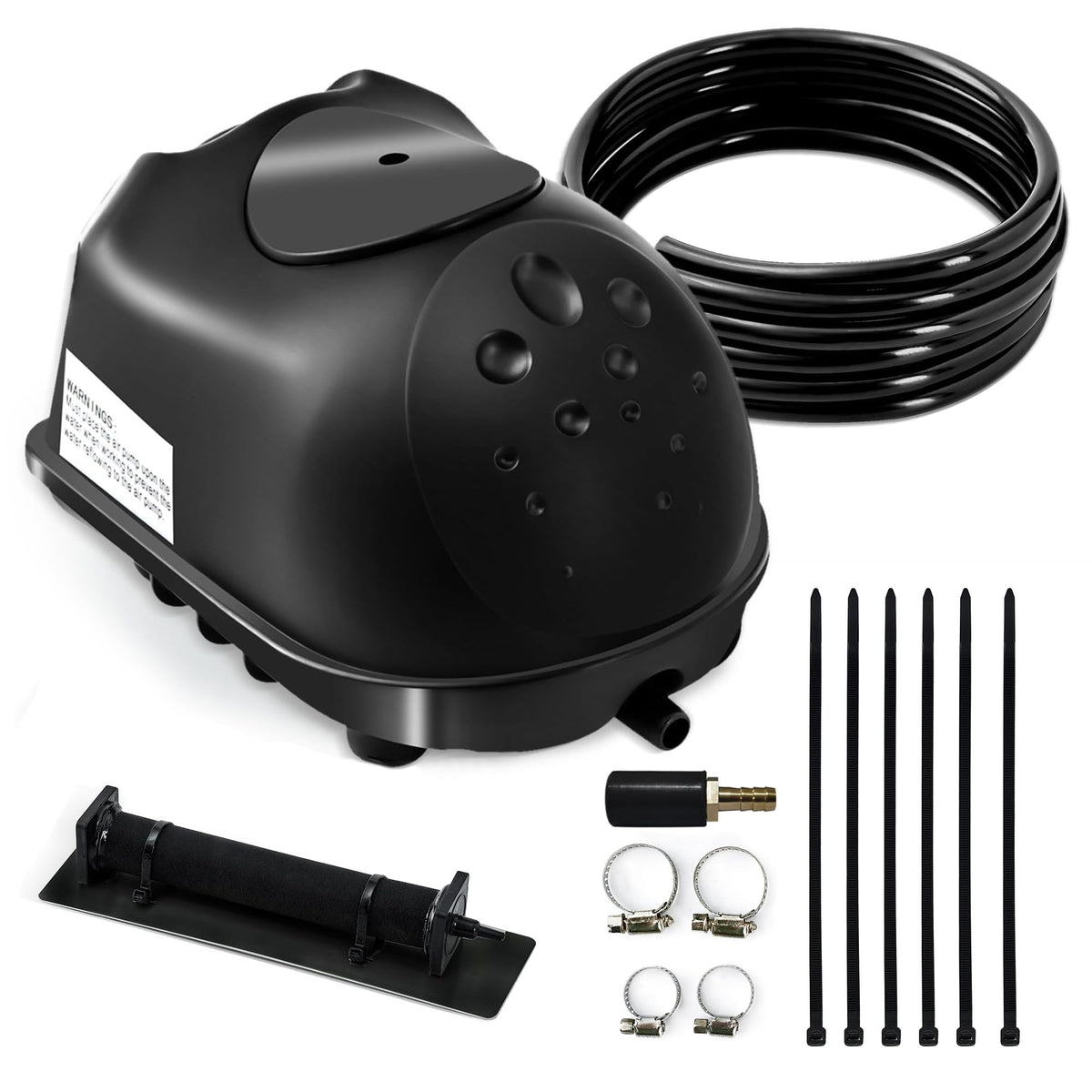 Luckerain pond aerator 8000gallons pump promotes efficient oxygenation for koi ponds.
