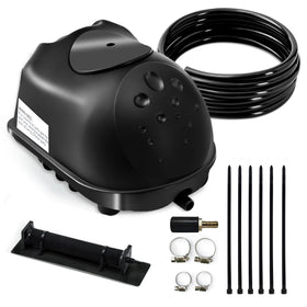 Luckerain pond aerator 8000gallons pump promotes efficient oxygenation for koi ponds.