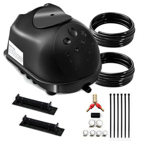 Luckerain Pond Aerator front view showing compact 35W pump boosting pond oxygenation