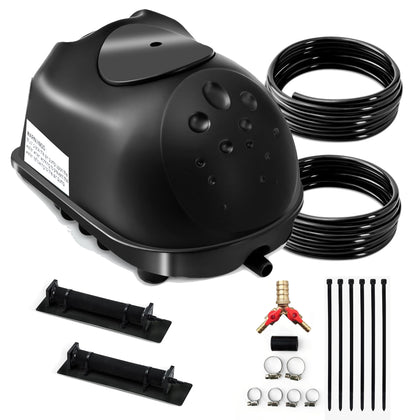 Luckerain Pond Aerator front view showing compact 35W pump boosting pond oxygenation
