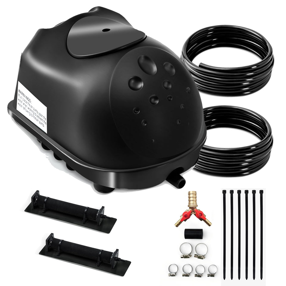 Luckerain Pond Aerator front view showing compact 35W pump boosting pond oxygenation