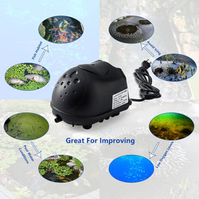 Luckerain Pond Aerator in operation beside rippling water for calm performance