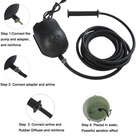 Luckerain submersible-diffuser-stick delivers fine bubble diffusion for oxygenation under water.