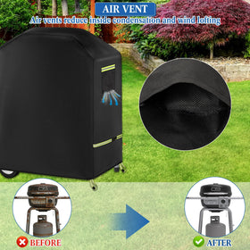 LUCKIPLUS grill cover displays waterproof 600D fabric and inner lining