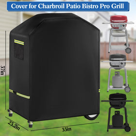 LUCKIPLUS grill cover with windproof straps keeping it snug in wind