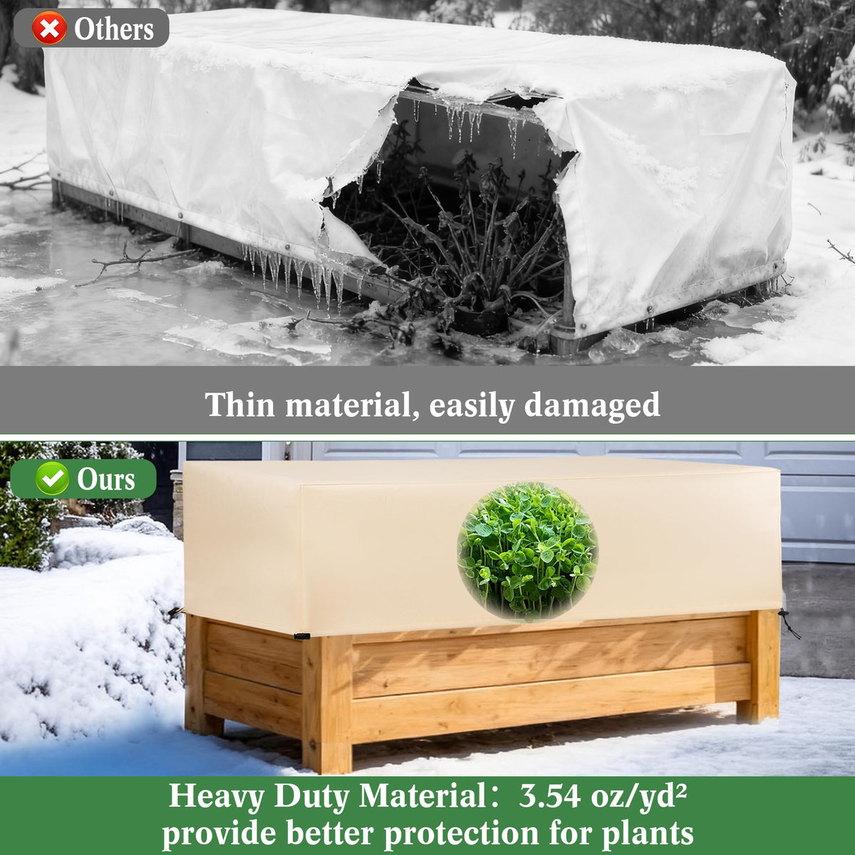 LUCKIPLUS versatile covers for patio pots and garden beds protect flowers and vegetables.