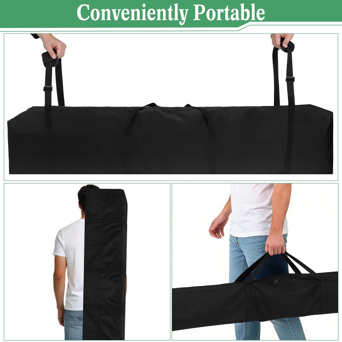 LUCKIPLUS double-zipper design enables smooth access to tent accessories.