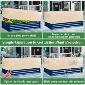 LUCKIPLUS breathable frost cover shields plants from frost, hail, snow, and pests.