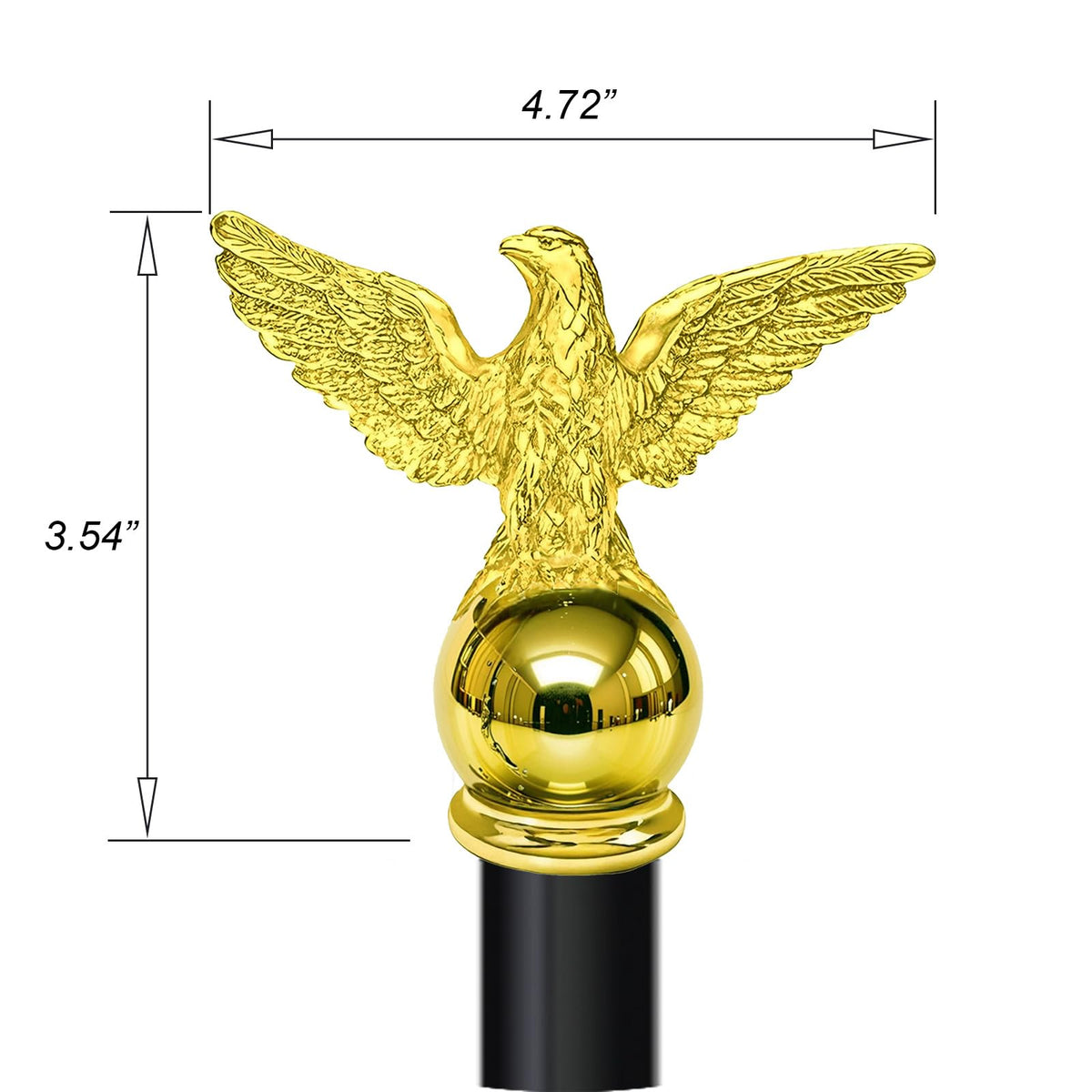 Luckupper golden finish shines in sunlight, enhancing your flag's visibility.
