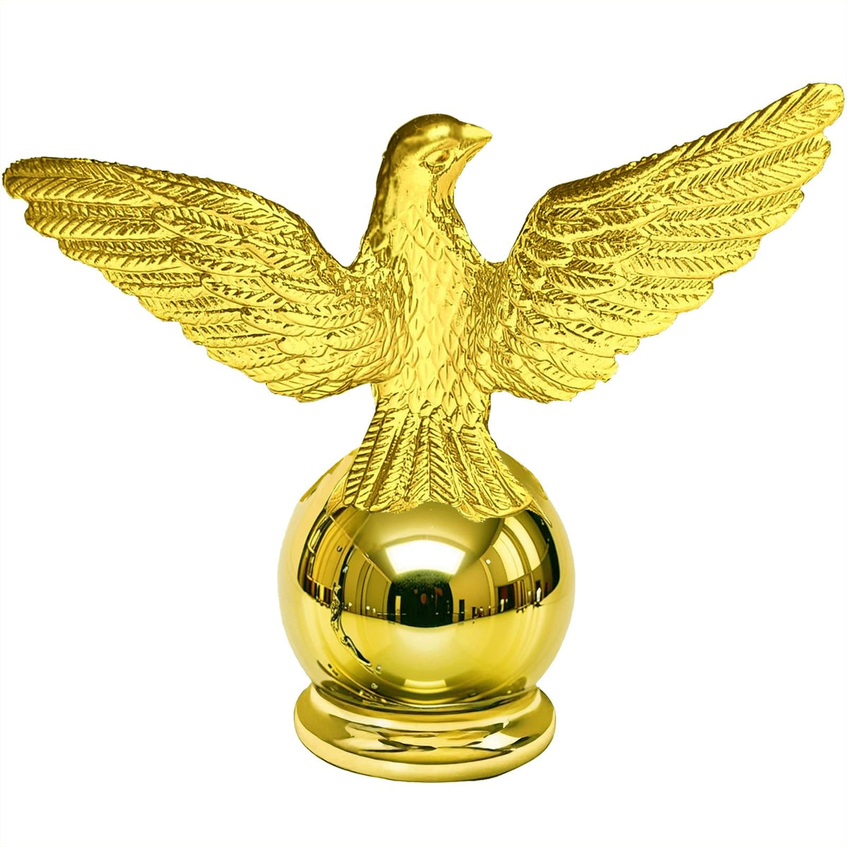 Luckupper flagpole topper 1-inch threaded mount for quick, secure installation.