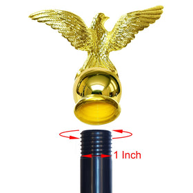Luckupper outdoor eagle topper in ABS plastic resists weather and wear.