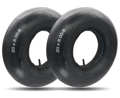 LuckySlycyc 20x8-8 inner tube front view for mower compatibility.