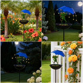 Luckybell seed bowl with drainage holes keeps feed dry
