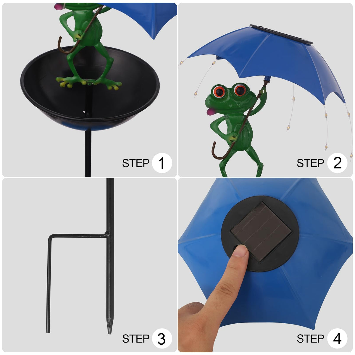 Luckybell sturdy post garden light stays upright all year