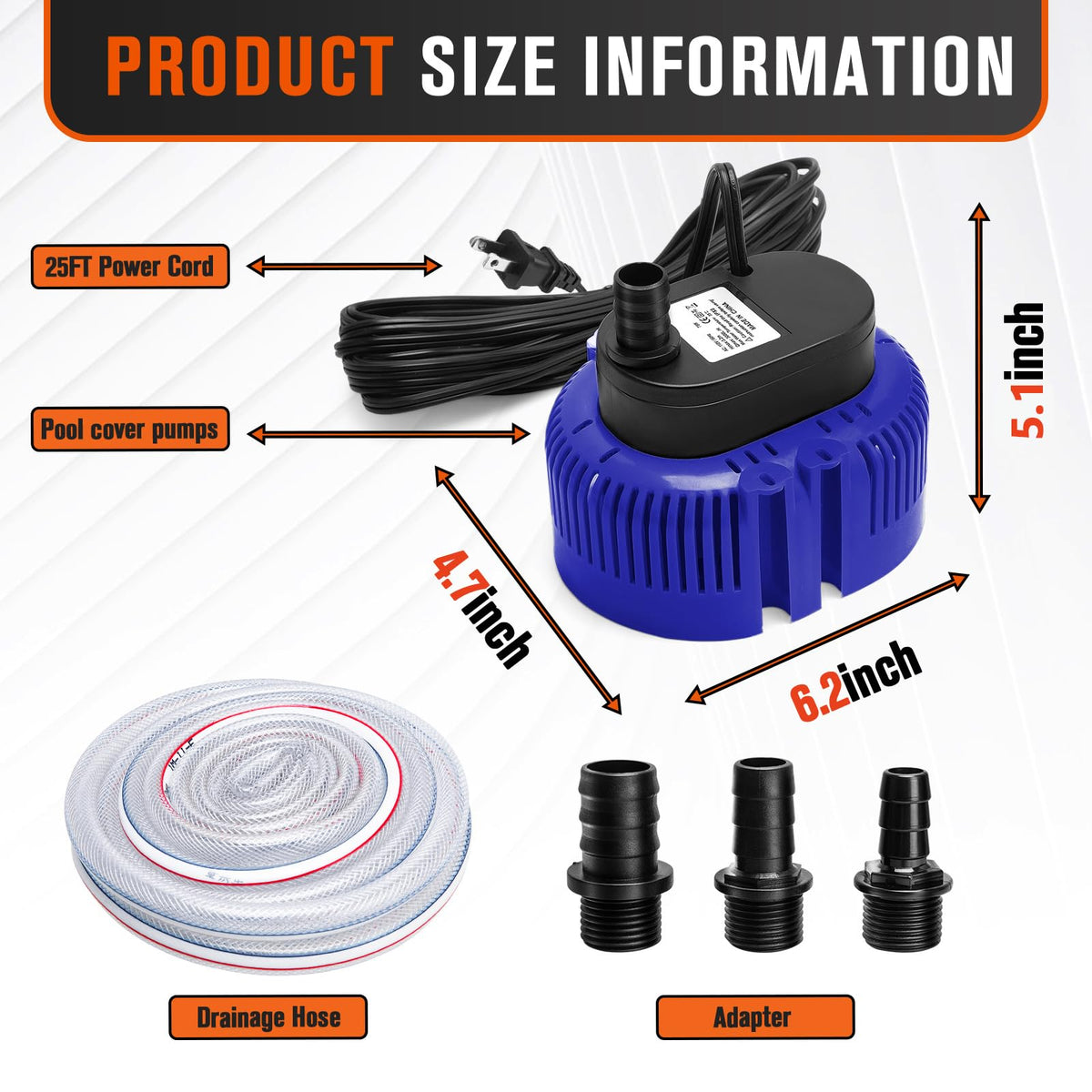 LuckySlycyc submersible pump 850GPH handles fast water removal with reliability.
